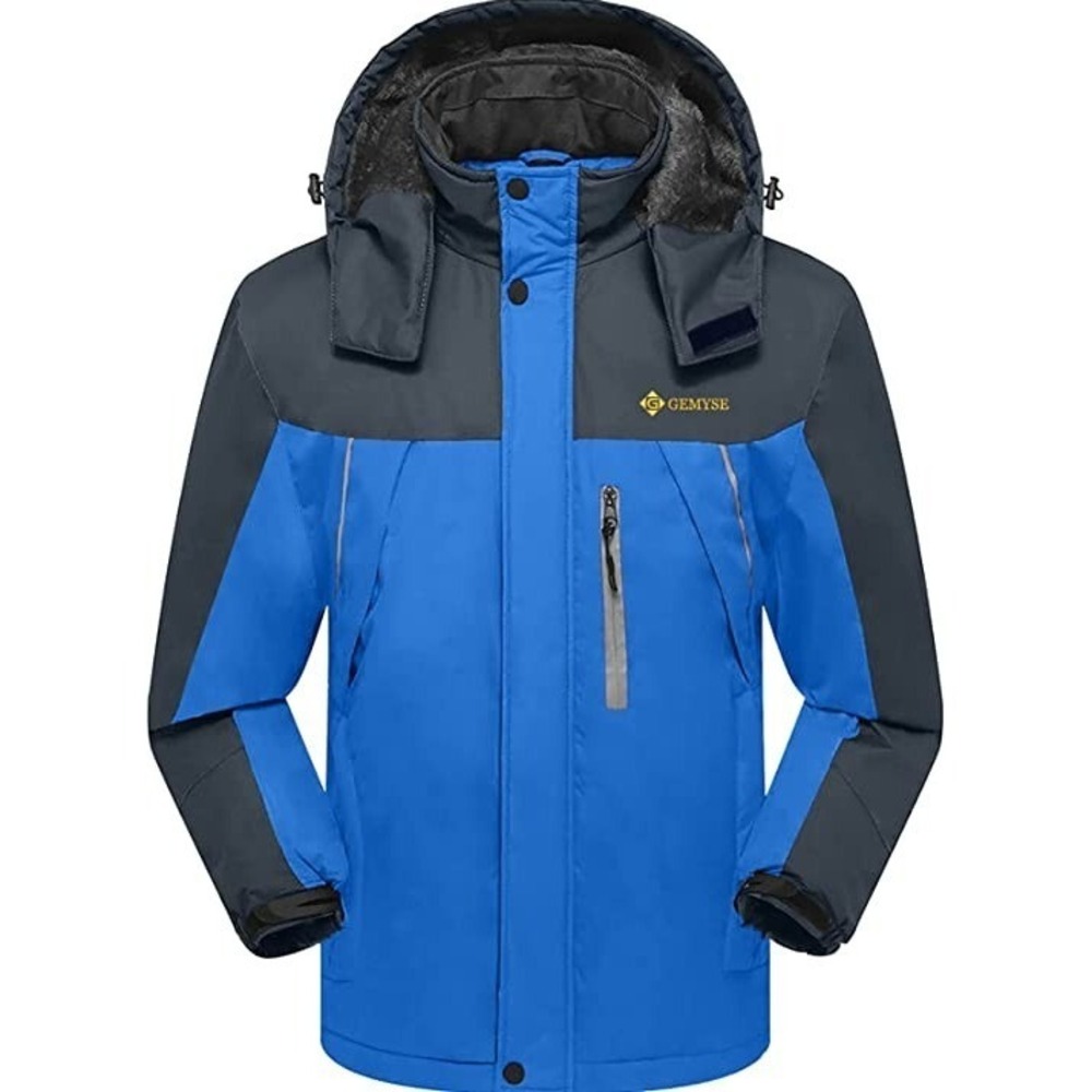 GEMYSE Men's Mountain Waterproof Ski Snow Jacket‎ Winter Windproof Rain Coat Med